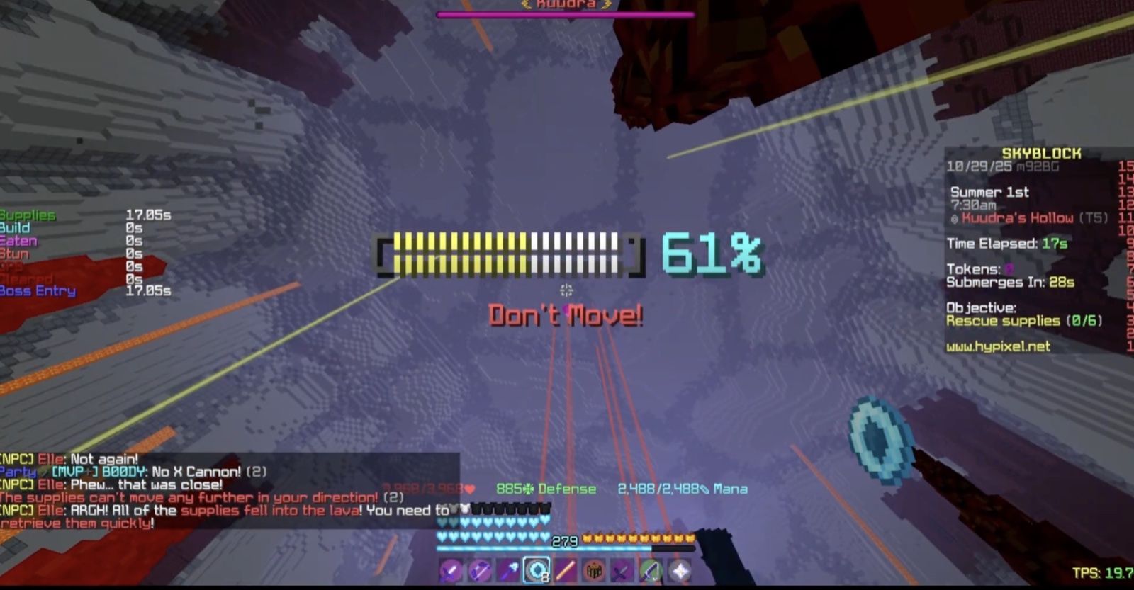 Odin's Kuudra overlay showing pearl waypoints and Kuudra health